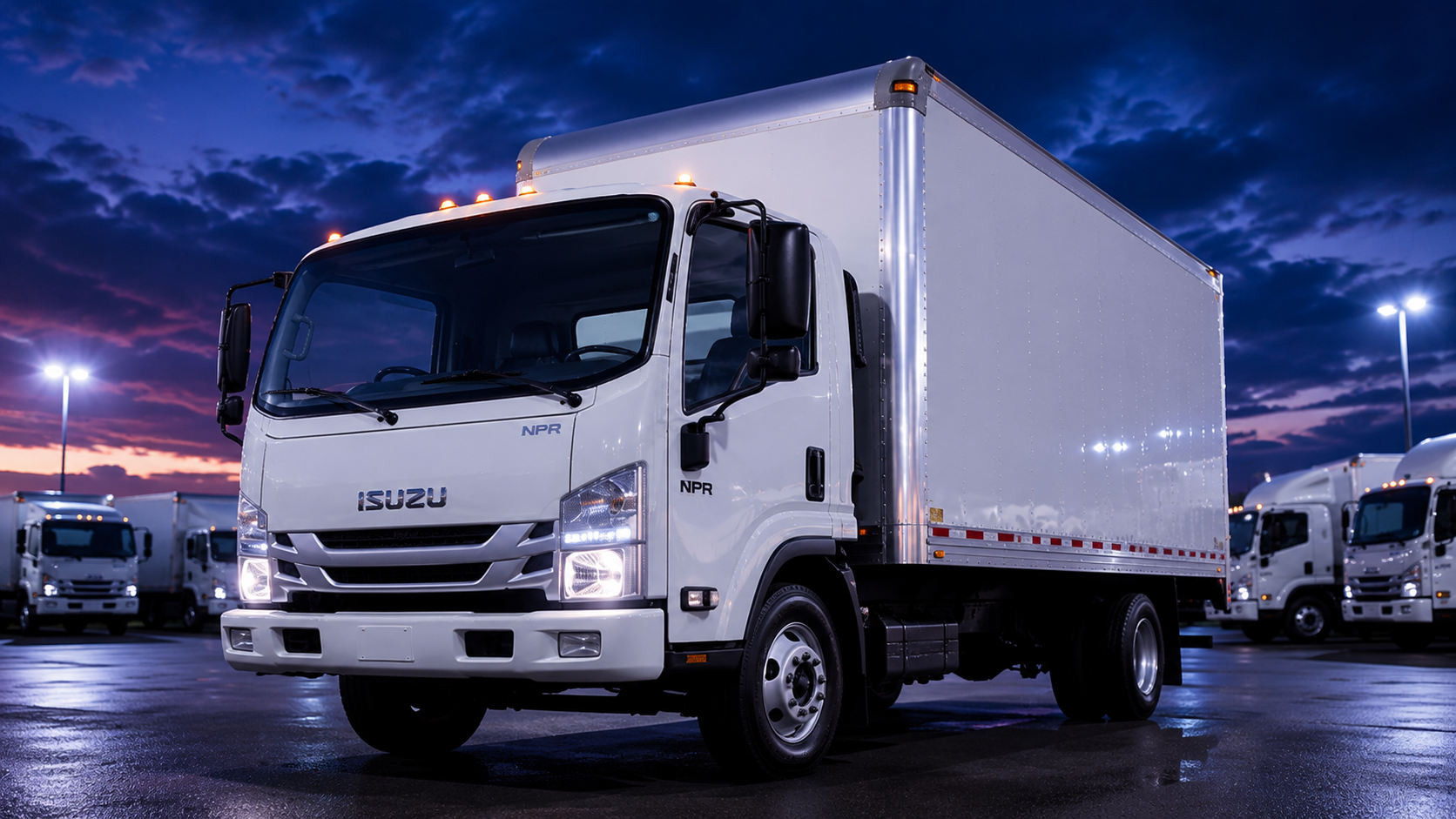 New Isuzu NPR box truck at Rhode Island Truck Center